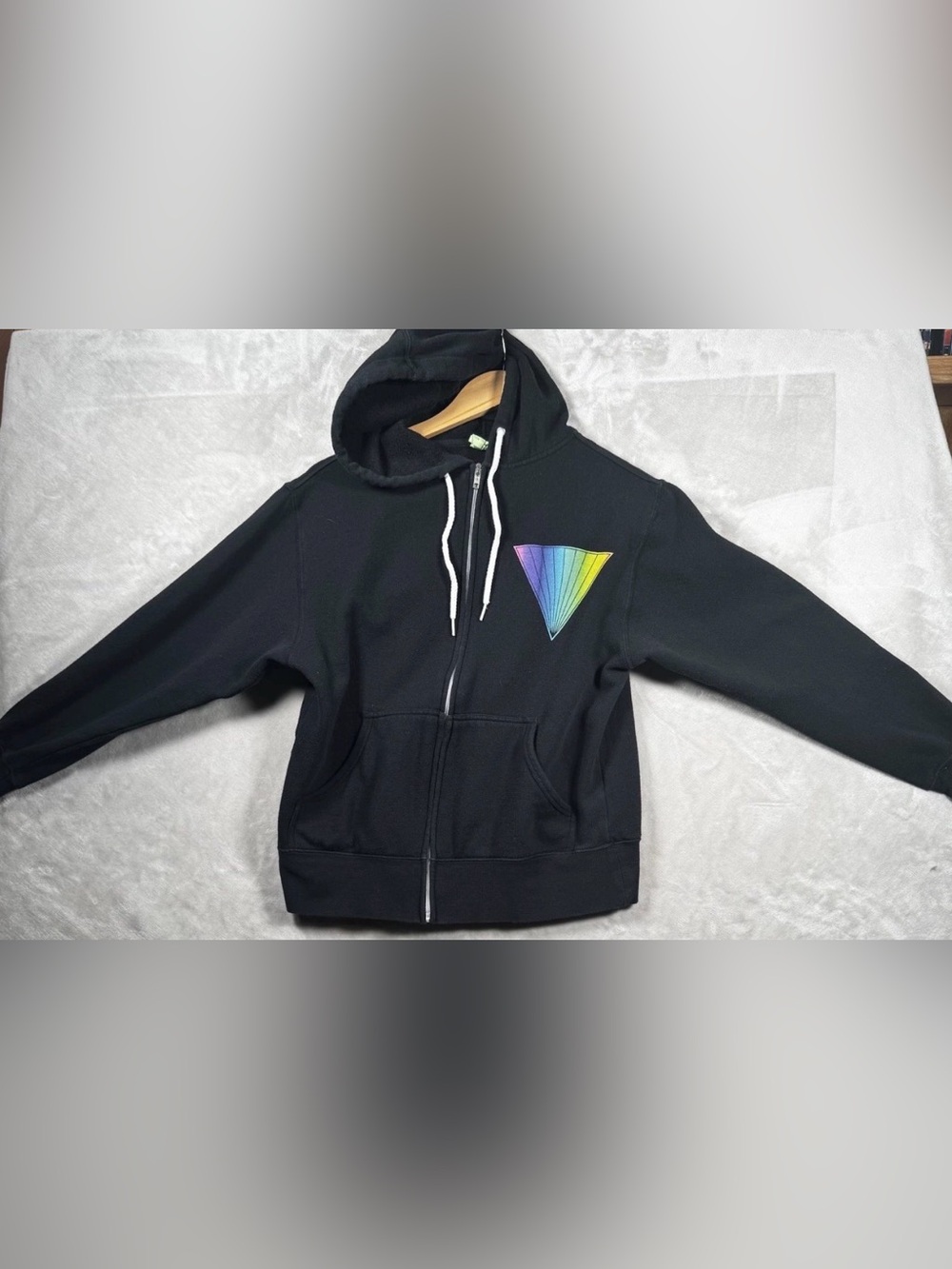 Katy Perry Prismatic World Tour Zip Hoodie S Black Rainbow Logo EXC Cond